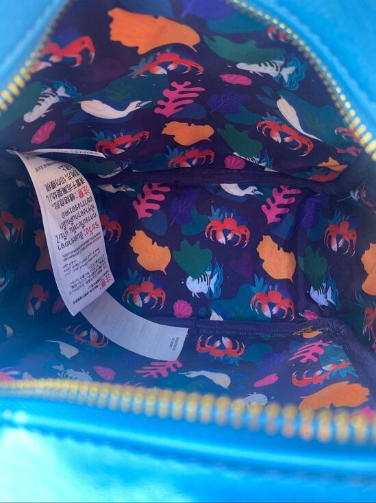 Disney Parks Little Mermaid Loungefly Ursula Ariel Mini Backpack Live Action Blu main image 6